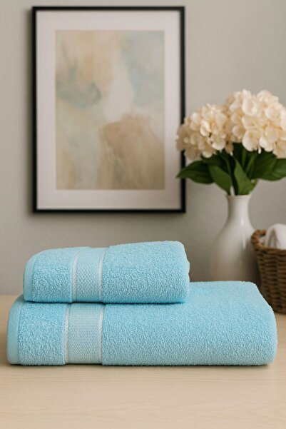 Mela Home Set de bumbac 100% prosoape de baie - Set de baie turceasca - Portofel - Cadou 2