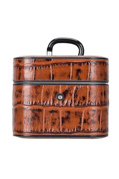 AbbasShop حافظة جلدية متوافقة مع Casquet Apple AirPods الجيل الثالث YK6 Tan