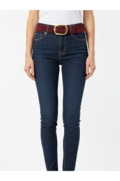 GoDeri 100% Genuine Leather, Gold Buckle 4 cm Burgundy Suede Women's Belt; Jeans, Sports Belt=Suede.44.Burgundy