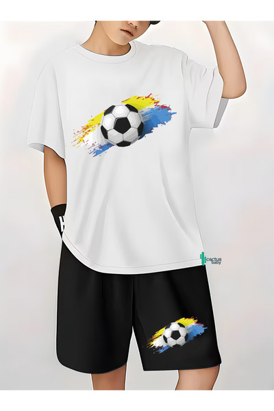 CACTUS COLLECTION Set de pantaloni scurți cu imprimeu fotbal tricou