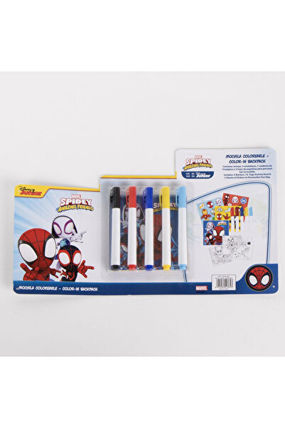 SPIDERMAN Ghiozdan de colorat 38x31x3 cm