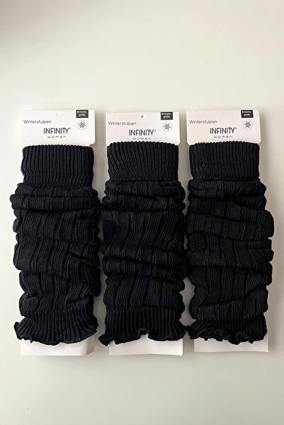 Hakan Collezione 3 Pieces Casual Black Long Leg Warmers & Boot Socks