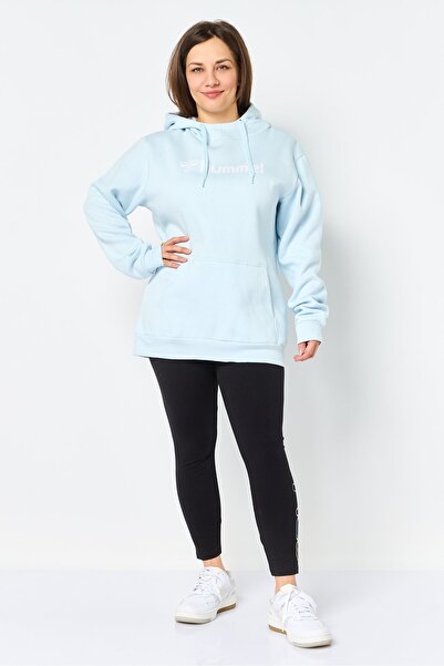 hummel Women Sportswear Fit Long Sleeve Outdoor Sweatshirt, Light Blue