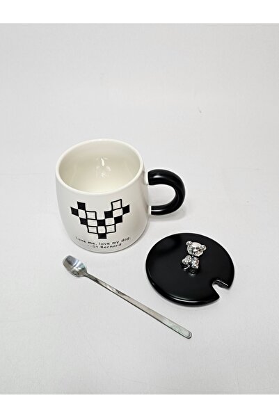 Casalina 3-piece ceramic set 350 ml – Heart mug with lid and spoon