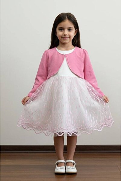 diamondstar Rochie de ziua de naștere pentru fetiță, cu mâneci lungi, prințesă, pentru petrecerea de nuntă, 2/5 ani