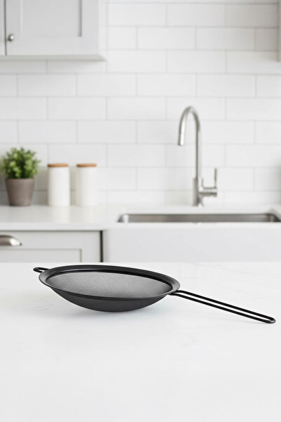 Vadi Long Handle Fine Mesh Metal Strainer Sieve |   Black Tea, Flour, Sugar and Spice Strainer 24 cm