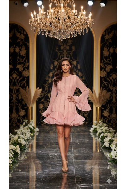 FASHIONAPPROACH Layered short dress