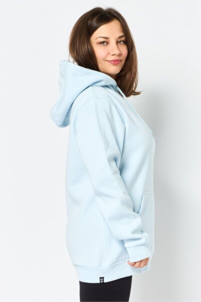 hummel Women Sportswear Fit Long Sleeve Outdoor Sweatshirt, Light Blue