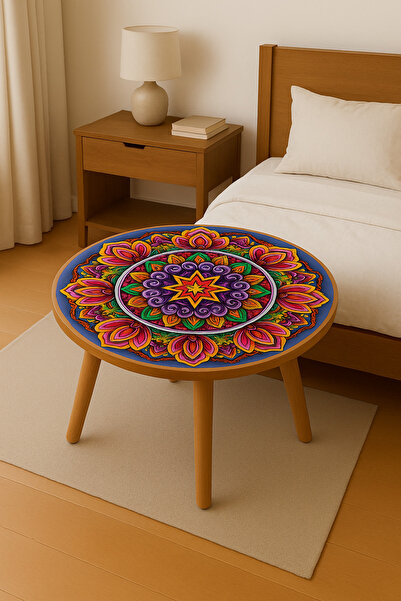 Boyut “Mandalanın Enerjisi: El Yapımı Sanatsal Yuvarlak Sehpa”