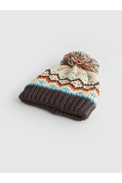 LC Waikiki LCW baby Sarı Ponpon Detaylı Erkek Bebek Bere