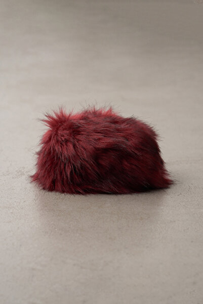 Mathilda Store Bordo Suni Kürk Bere