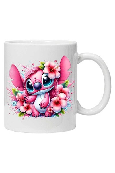 CRD PRINT Personalized Mug with 'ANGEL (STITCH) 2' Print, White Ceramic, 330 ml