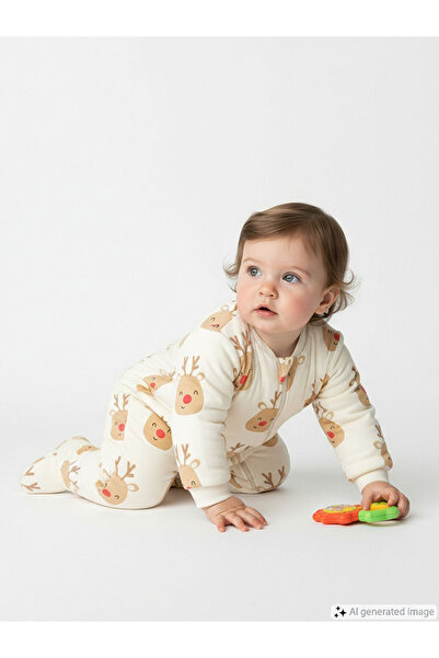 LC Waikiki كيس نوم للأطفال الرضع من LCW، لون إكرو، سماكة 2.5 توج، للأولاد