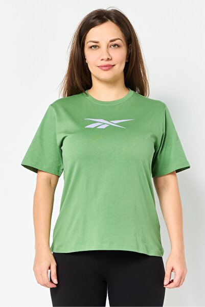 Reebok Women Sportswear Fit Short Sleeve Outdoor T-Shirt, Green