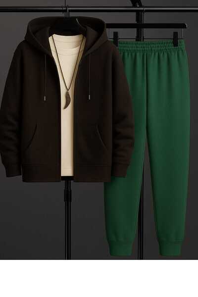 BRLKN Men's Hooded Jacket Tracksuit Set