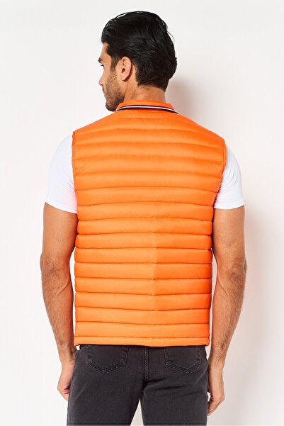 Tommy Hilfiger Men Quilted Puffer Vest, Orange