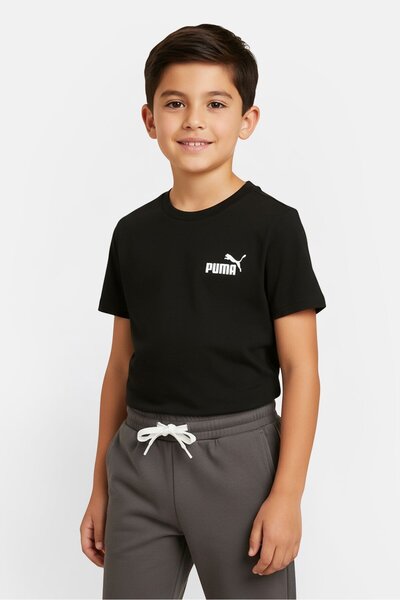 Puma Kids Boy Sportswear Fit Short Sleeve Outdoor T-Shirt, Black