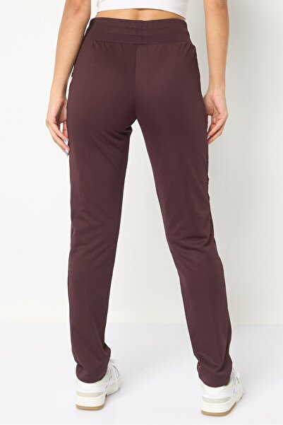 hummel Women Sportswear Fit Brand Logo Training Track Pants, Dark Plum