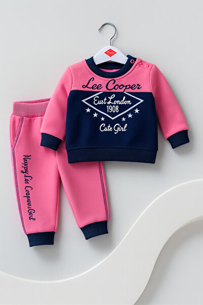 Lee Cooper Cute Girl Girls' Tracksuit, PINK