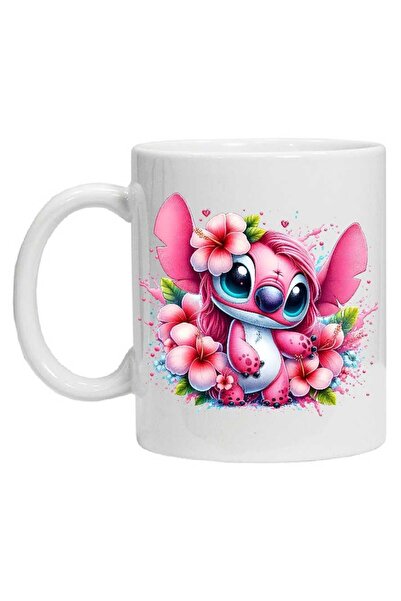 CRD PRINT Personalized Mug with 'ANGEL (STITCH) 2' Print, White Ceramic, 330 ml