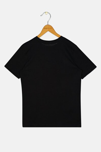 Puma Kids Boy Graphic Print Short Sleeve Outdoor T-Shirt, Black