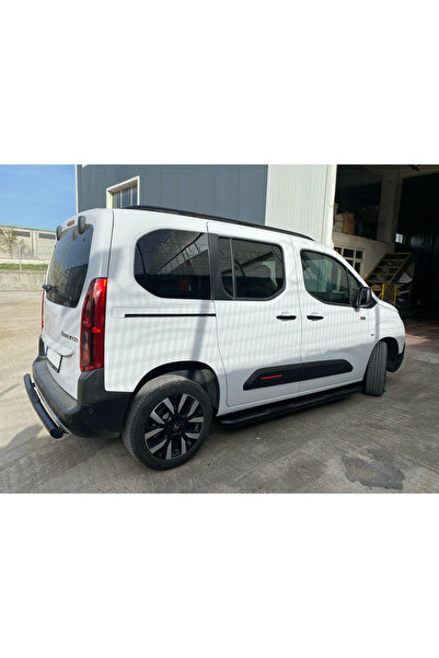 guardbuck CİTROEN BERLİNGO 2019+ KROM SACLI YAN BASAMAK + ÇİFTLİ BIYIK + ARKA KORUMA | 3 LÜ SET SİYAH