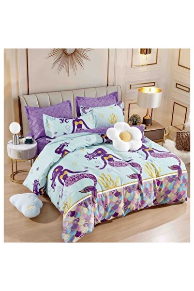 MHR Double Bed Linen Set, 2 Persons, Finet, 6 Pieces, Multicolor