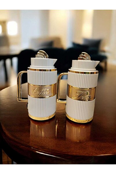 Alsaif Gallery Al Saif 1-Liter Hot Drink Pressure Thermos Set – Luxury Design