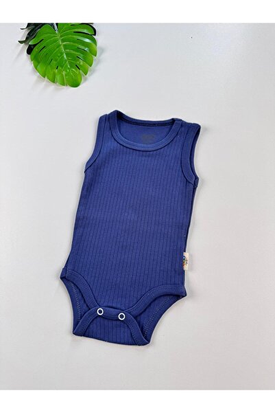 EFU BABY 100% Cotton Corded Fabric Straps Baby Undershirt Bodysuit