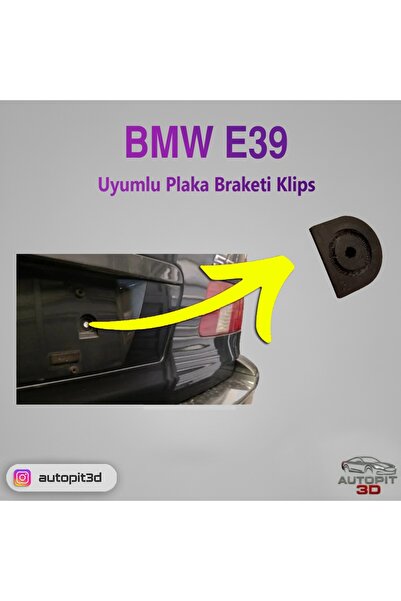 AutoPit 3D BMW E39 Uyumlu Plaka Braketi Klips
