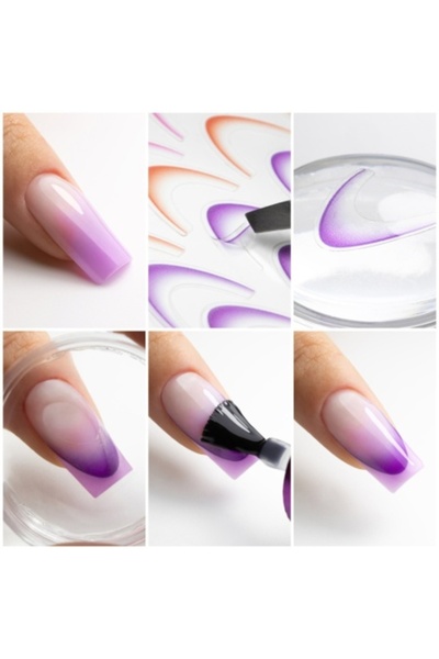 GIRLS CORNER Sticker Ombre French Smile Multicolor