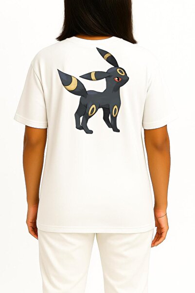 Bahriyeli Collection Oversized Umbreon Pocket and Backpack Design Unisex T-Shirt