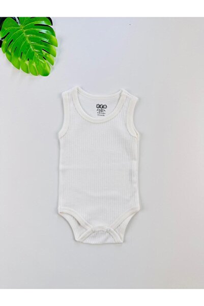EFU BABY 100% Cotton Corded Fabric Straps Baby Undershirt Bodysuit