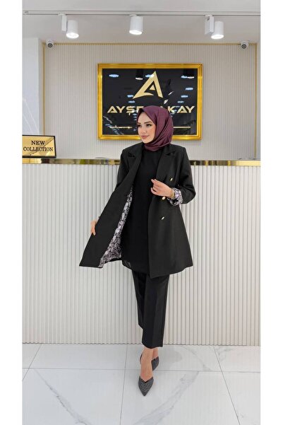 ayşe akay Keten Blazer Ceket