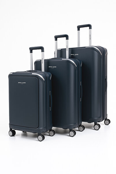 Pierre Cardin 3'lü Set %100 Polipropilen Valiz Lacivert 04PC7090