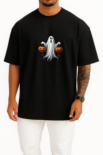 Bahriyeli Collection supradimensionat Halloween și Ghost Chest cu imprimeu Un...
