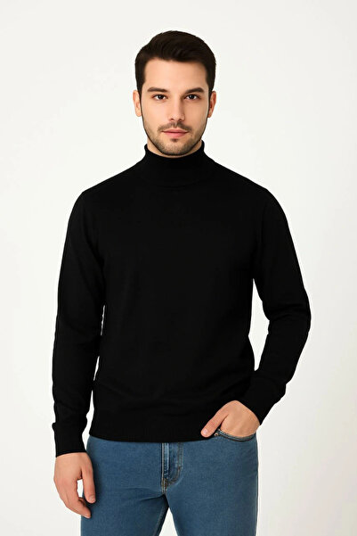 IVORA WEAR Men's Half Turtleneck Knitwear Sweater Soft Textured Cotton Fine Weave, Long Sleeve Comfortable Regular Fit - S