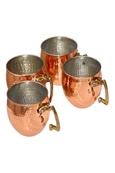gulflower nude Pure Copper 2 Pieces Mug Cup Hammer Model Ayran Masrubat Cup