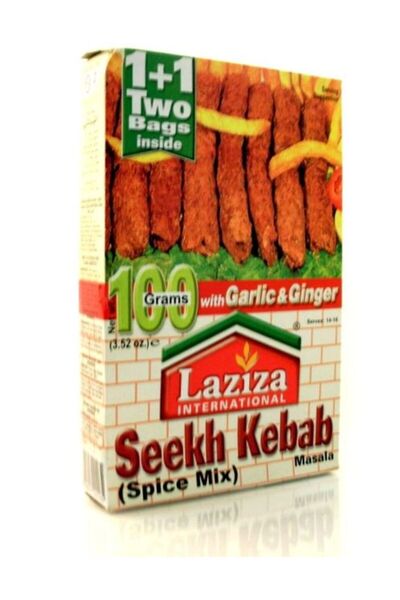 Laziza İnternatıonal LAZIZA Seekh Kebab Masala (condimente pentru kebab și gr...