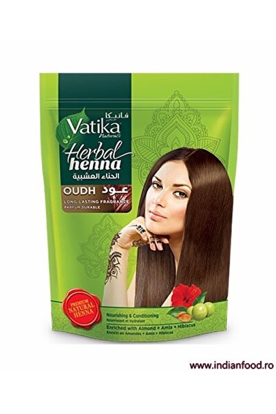 Vatika Pudră de henna Oudh din plante (pudră de henna cu aromă de Oud) 200g