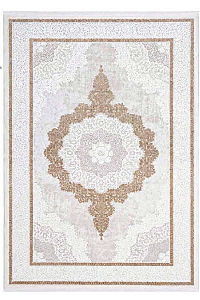 Koza Halı Çırağan Koleksiyonu 46231B Vizon – Klasik Göbekli Modern Akrilik Halı