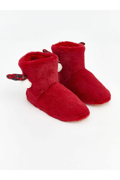 LC Waikiki Christmas Themed Plush Girl's Slippers