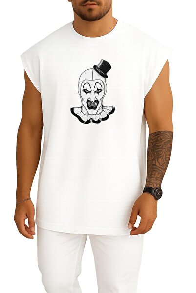 Bahriyeli Collection Oversized Terrifier Chest Printed Athlete