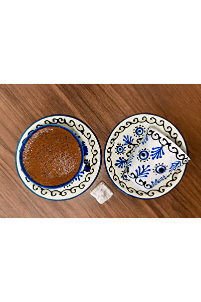 MUGUSA HEDİYELİK طقم فناجين قهوة مصنوع يدويًا من السيراميك الصيني بنقش بارز ع...