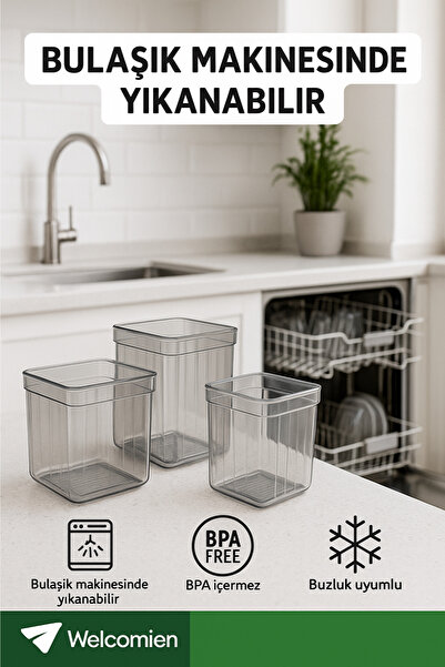 Teknoşık 24-Piece Leakproof Square Food Storage Container Set – 550/1200/1750 ml Bpa-Free Kitchen Organizer