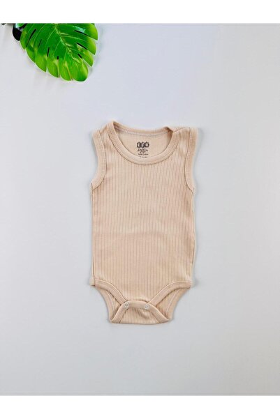 EFU BABY 100% Cotton Corded Fabric Straps Baby Undershirt Bodysuit