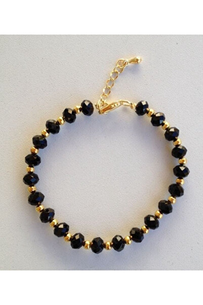 Rakoz Design Siyah Kristal Taş Bileklik