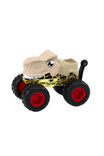 LEAN Masinuta off-road Dinozaur cu roti mari cauciuc, bej