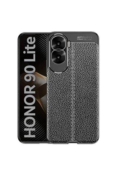 Gekko Mobile Λεπτή θήκη σιλικόνης για Honor 90 Lite - Litchi Texture Black (G...
