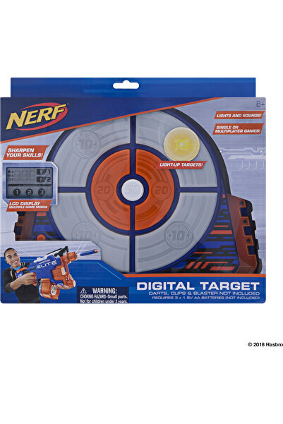 Nerf Elite Digital Electronic Target, LCD Screen with Lights and Sounds, 3 Game Modes, Competition